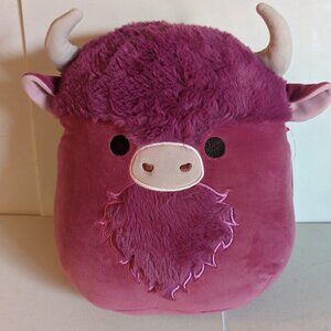 NWT 12" Dave Plum Bison Squishmallows Shiny Plush Stuffed Animal Easter Gift NEW